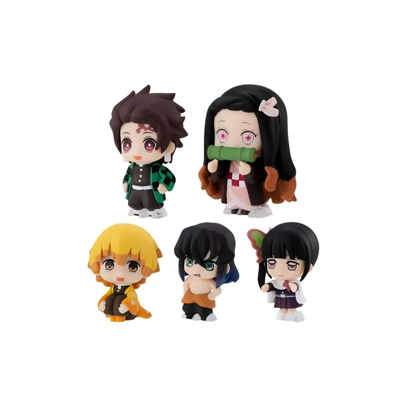 BANDAI Demon Slayer Blade Characters Queue Series First Bullet Tanjiro Zenitsu Yazuko Inosuke Chibi Figures-0