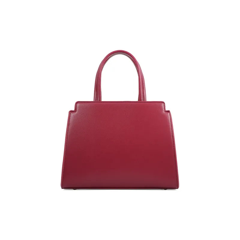 Vigno Synthetic Leather Handbag One Shoulder Crossbody Regular Women's Burgundy-4