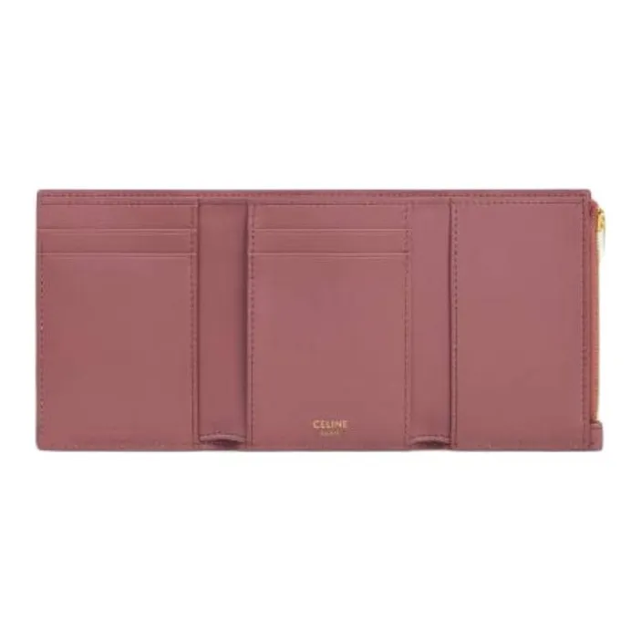 CELINE Calfskin Wallet Women's Vintage Rose-3