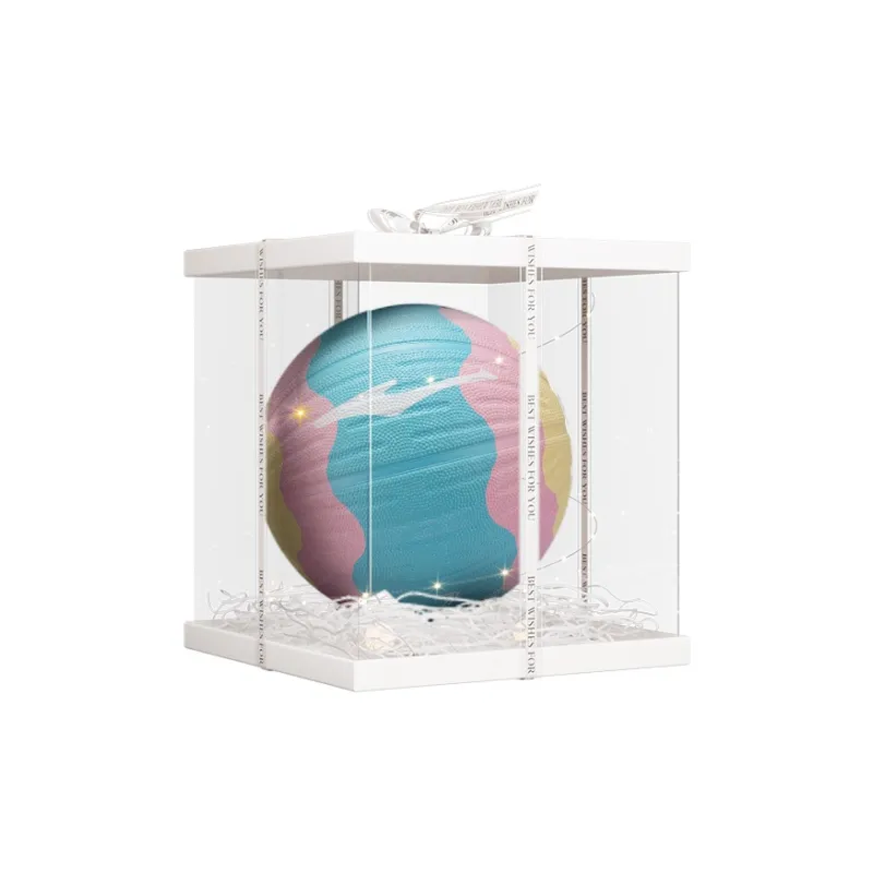 Erke Rubber Basketball Blue Pink Yellow Size 7 Ball Training Unisex-6