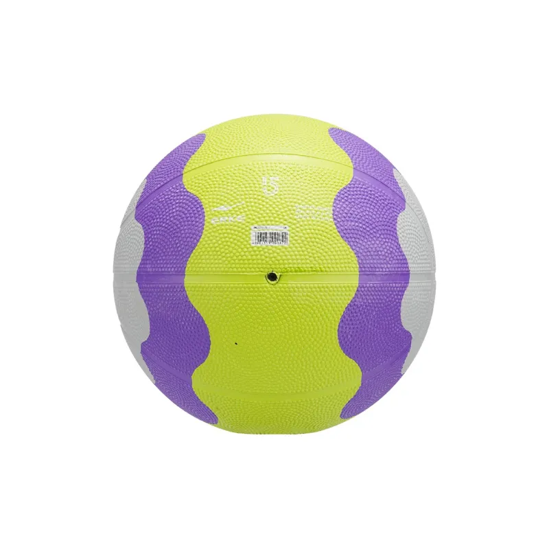 Erke Rubber Basketball Green Purple Gray Size 5 Training Unisex-3