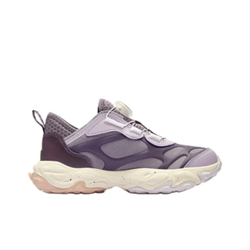FILA KIDS BOA Anti Slip Wear Resistant Low Top Kids' Running Shoes Purple/White/Pink Teenagers-1
