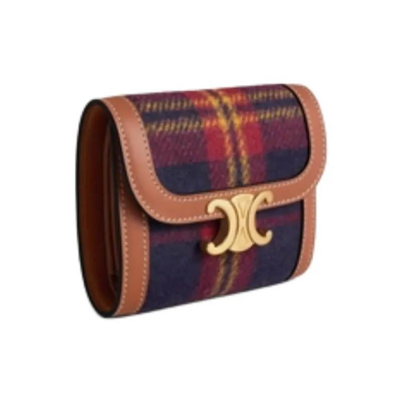 CELINE Calfskin Wallet Small Size Women's Multicolor-1