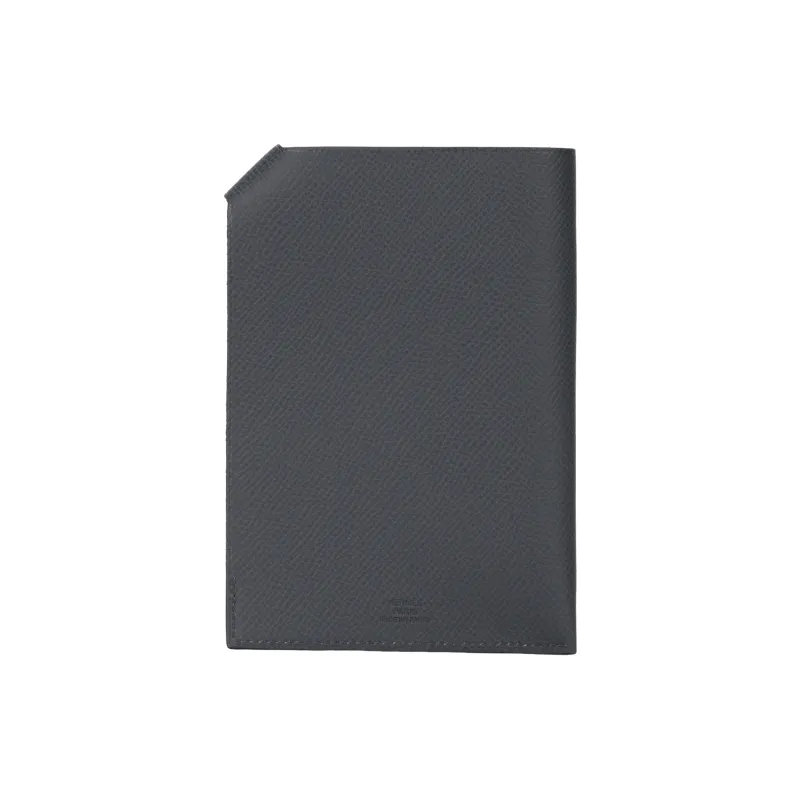 HERMES Tarmac Epsom Leather Passport Holder Small Size Men's H0 Misty Gray-3