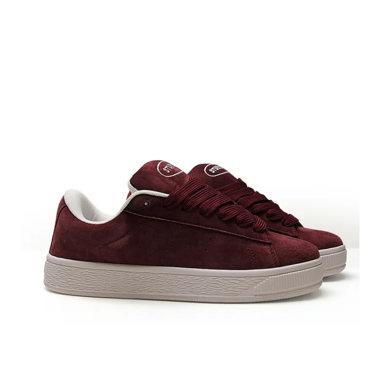 STUR YSN Wear resistant And Lightweight Low Top Skateboard Shoes Women's Burgundy-3