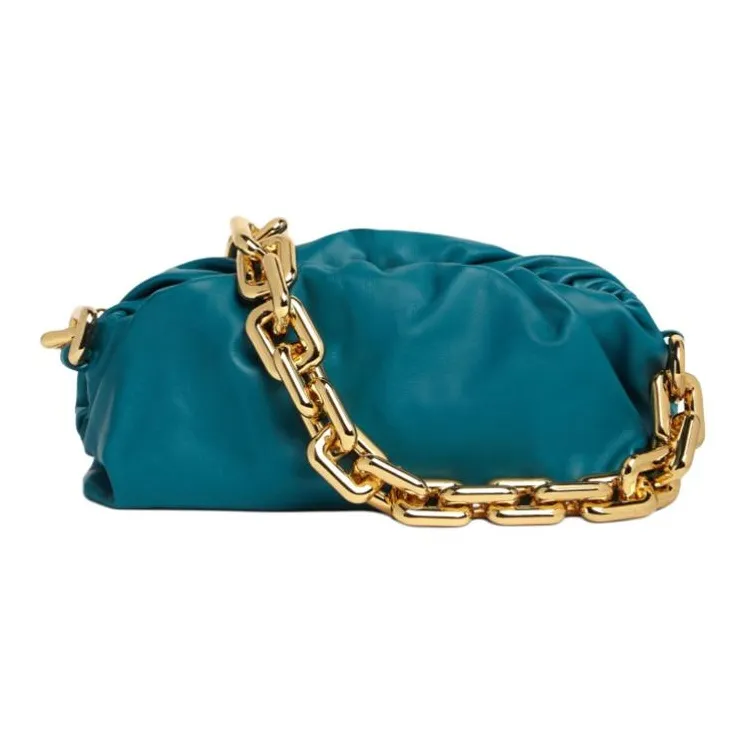 Bottega Veneta POUCH Cloud Bag Leather Handbag Clutch Women's Green-0