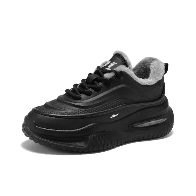 Kuding Cushioned Slip-Resistant Water-Resistant Height Increasing Warmth Casual Shoes Men's-4