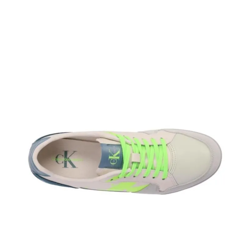 CKJ CALVIN KLEIN JEANS Low Top Casual Shoes Men's Beige Green-4