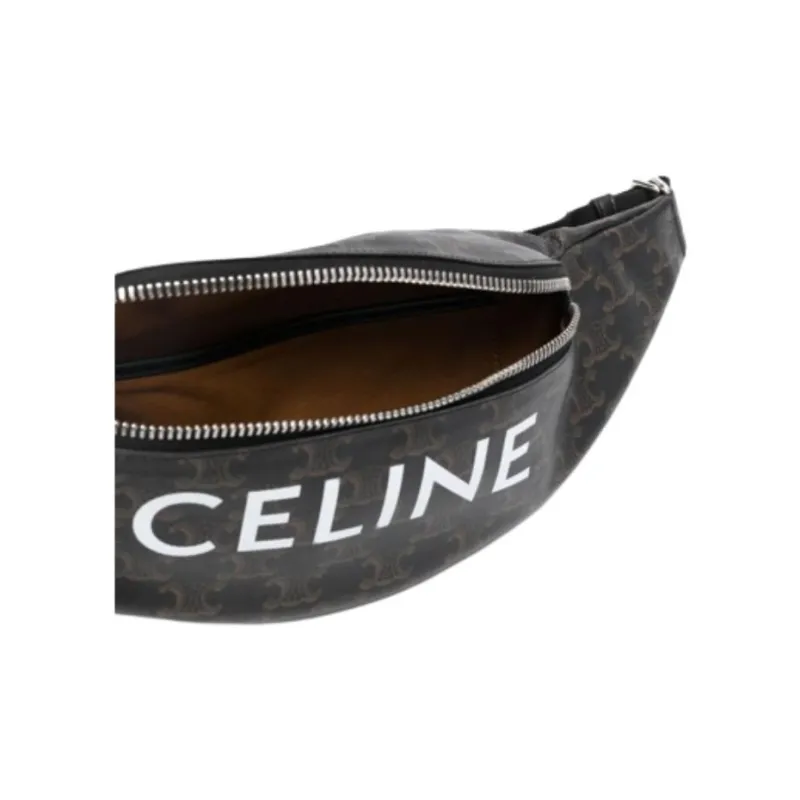 CELINE TriompheCANVAS Leather Shoulder Bag Crossbody Bag Sling Bag Fanny Pack Regular Men's Army Green-3