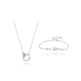Necklace Bracelet Set 4[Sterling Silver 999]