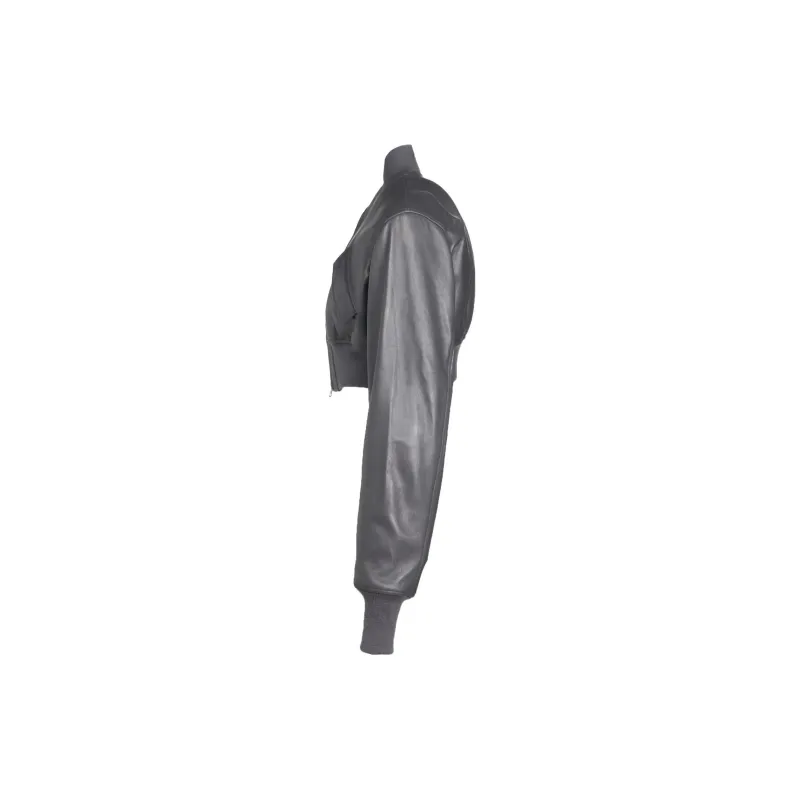 Yohji Yamamoto S'YTE Leather Jacket Women's Gray-2