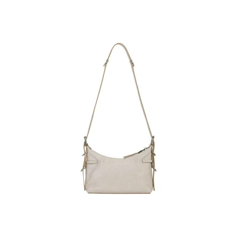 GIVENCHY Calfskin Handbag, Shoulder Bag Women's Gray-5