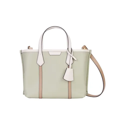 TORY BURCH Perry Leather Tote Bag Shopping Bag Shoulder Bag Crossbody Bag Handbag Small Size Women's Light Pistachio
