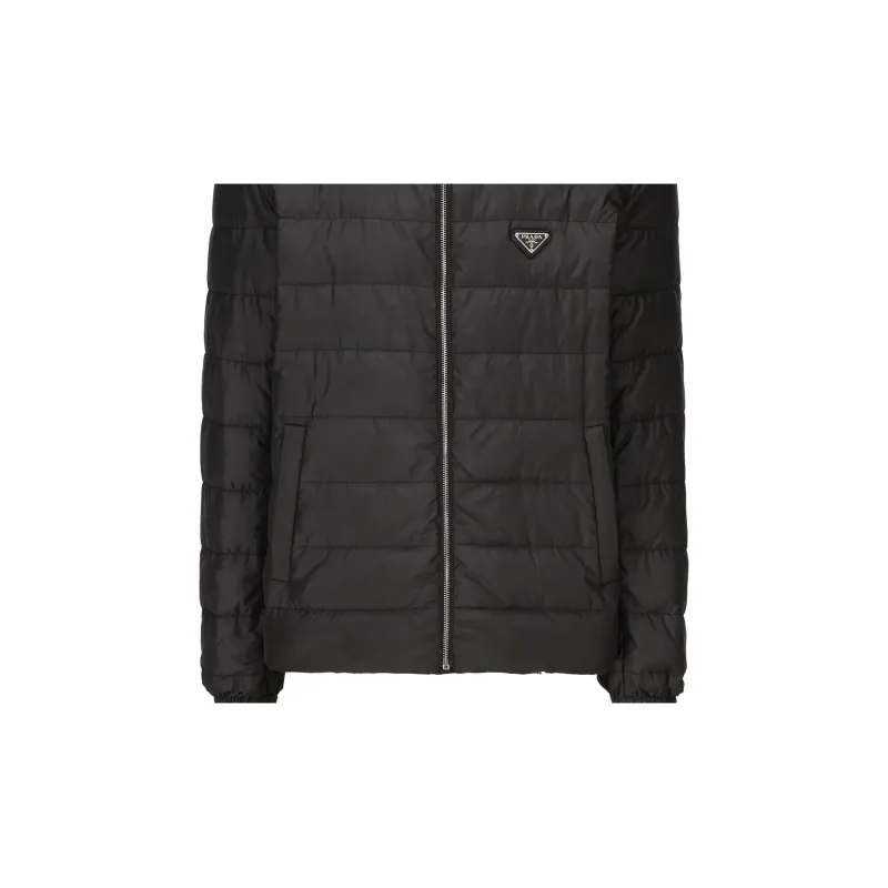 PRADA Logo Plaque Padded Jacket-5