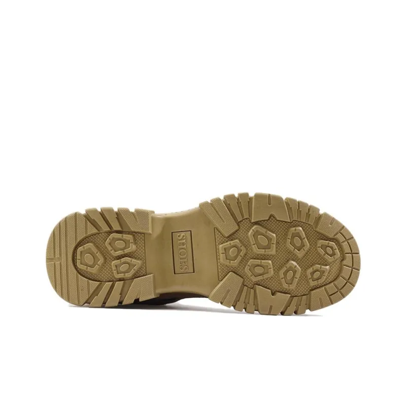 Blue Gull Shield Wear Resistant Impact Resistant Slip Resistant High Top Outdoor Shoes Unisex Brown-4