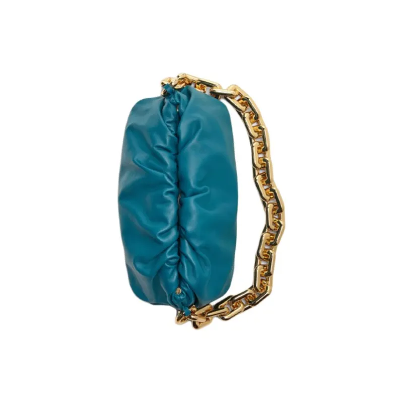 Bottega Veneta POUCH Cloud Bag Leather Handbag Clutch Women's Green-2