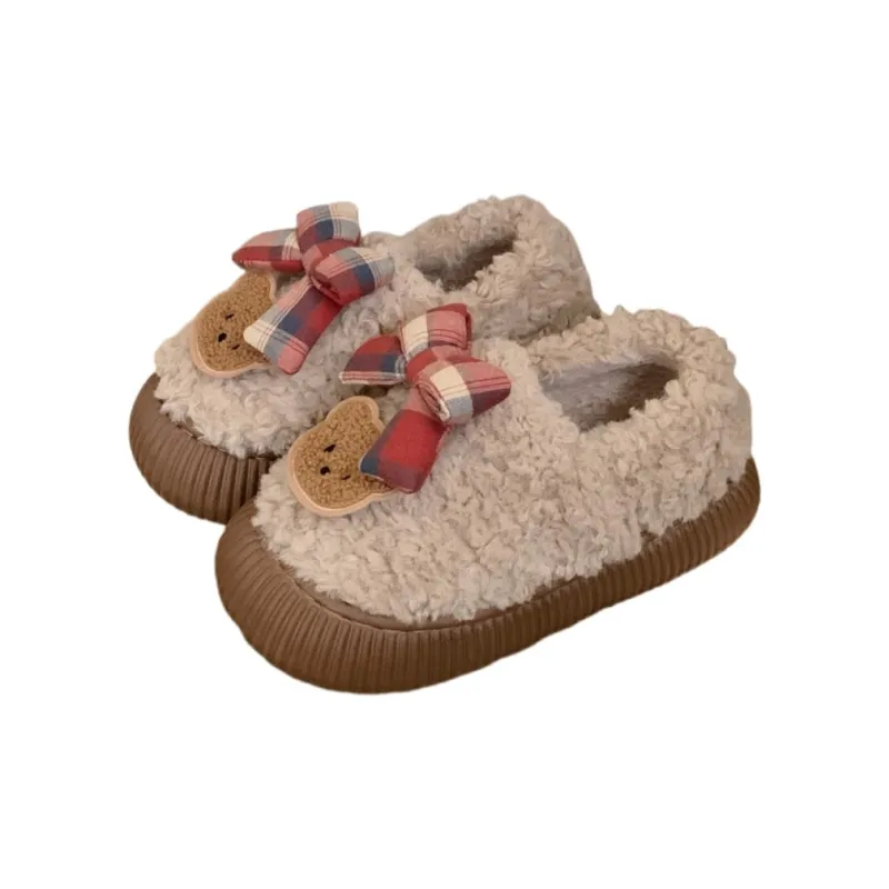 Thin Strips Home Slippers Women's, White-6