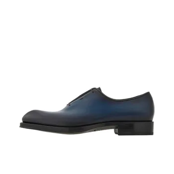 FERRAGAMO Tramezza Dress Shoes Men's Blue Black