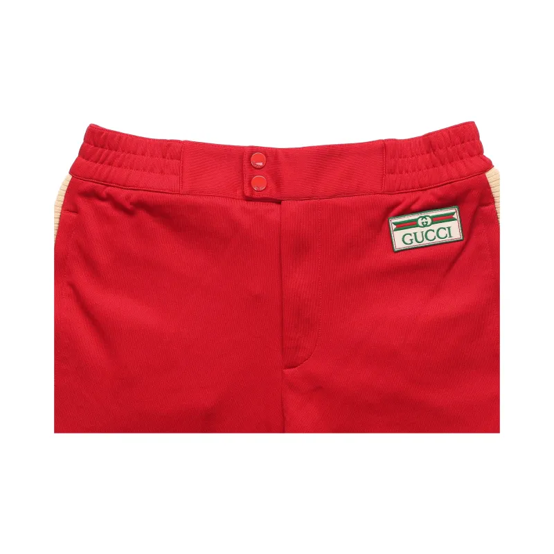 GUCCI Knitted Sports Pants Men's Red-7