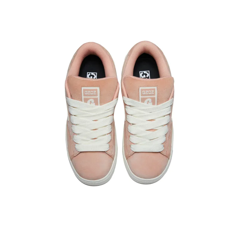 GZOZ Coverage Cushioning Lightweight Low-Top Skateboard Shoes Women's Soft Peach-3