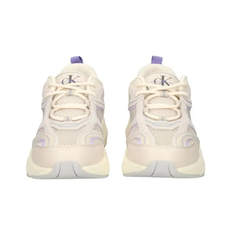CKJ CALVIN KLEIN JEANS Low Top Casual Shoes Women's White Purple-4