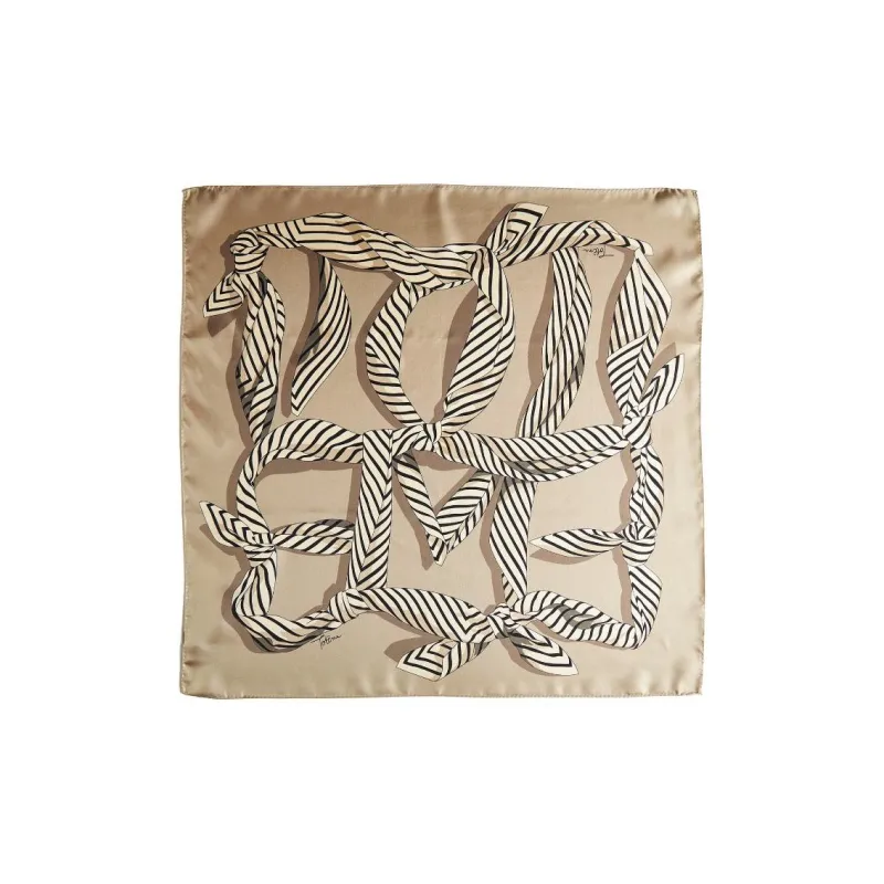 TOTEME Silk Silk Scarves Women's Beige-0