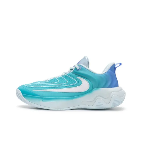 Nike Giannis Immortality Anti Slip Wear Resistant Low Top Children's Basketball Shoes Green/Blue/White Teenagers