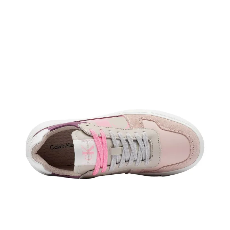 CALVIN KLEIN Low Top Skateboard Shoes Women's Pink-4