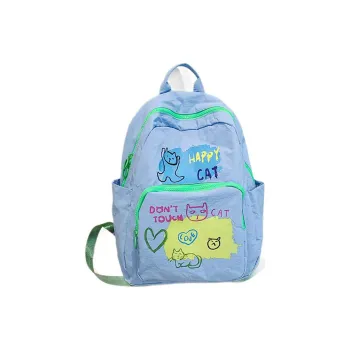 NX DOUGHNUT Nylon Fabric Backpack Women's Dark Blue/Light Blue