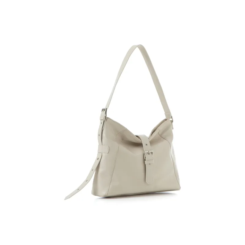 SQUARE Line Artificial Leather Casual HOBO Shoulder Bag Medium Size Women's-11