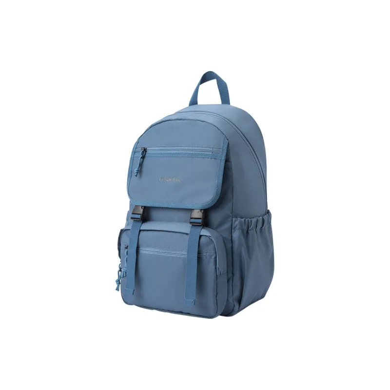 SEM/R Polyester Backpack Large Size Unisex Ecru/Royal Blue/Black-6