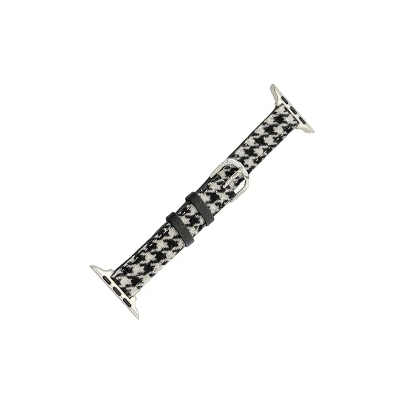 NCFCK Watch Band Apple Compatibility Woolen Leather Material-1