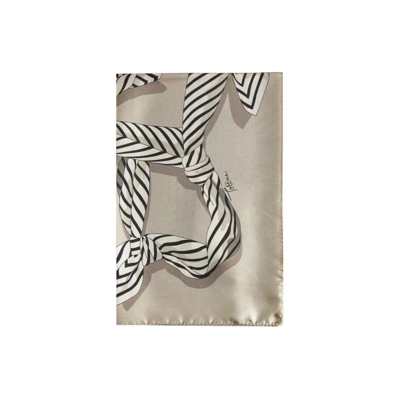TOTEME Silk Silk Scarves Women's Beige-1