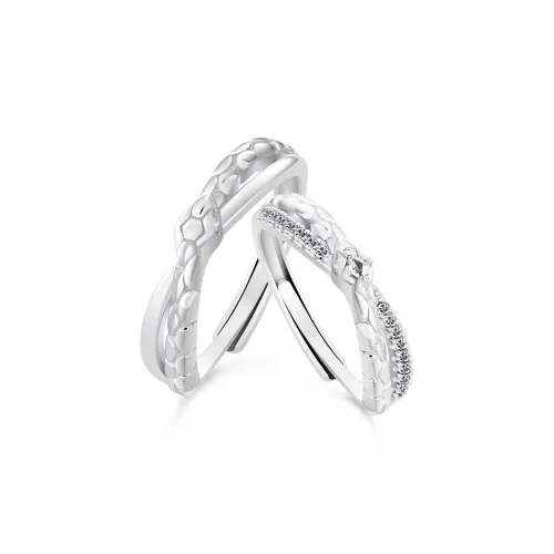 FANCI S925 Silver Ring Pair Unisex