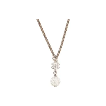 CHANEL 2000s Embellished Cc Necklace