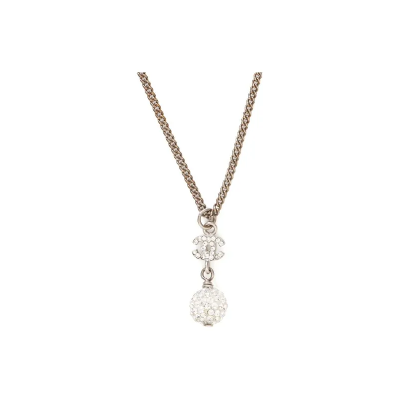 CHANEL 2000s Embellished Cc Necklace-0