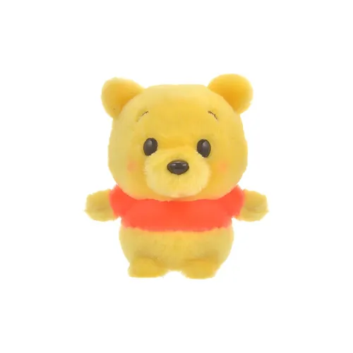 Disney Bean Eye Collection Winnie The Pooh Fluffy Yellow Dolls Plush Doll 11cm High