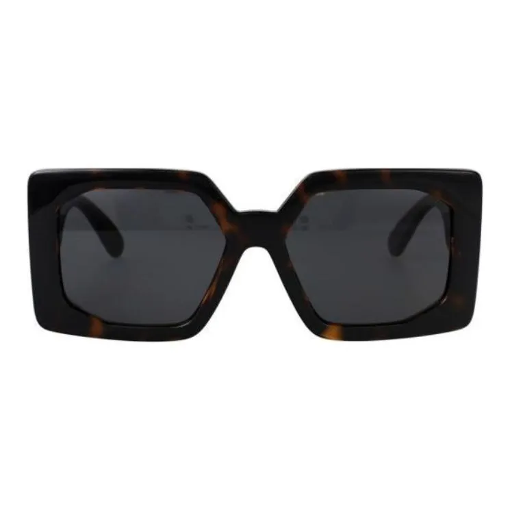 VERSACE Plastic Square Sunglasses Women's Tortoiseshell-1