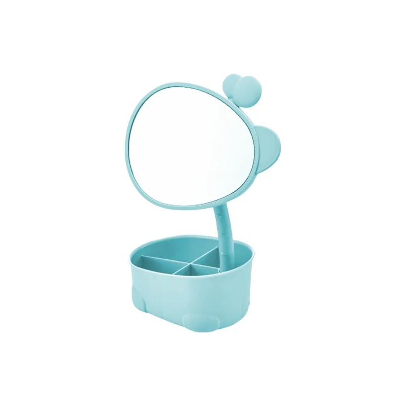 A Few More Cute Storage Compartment Rotatable Household Dormitory Portable Rotatable Make Up Mirrors-9