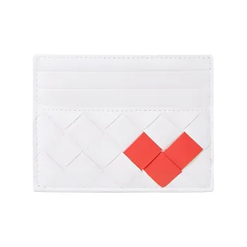 Bottega Veneta Leather Card Holder Women's White