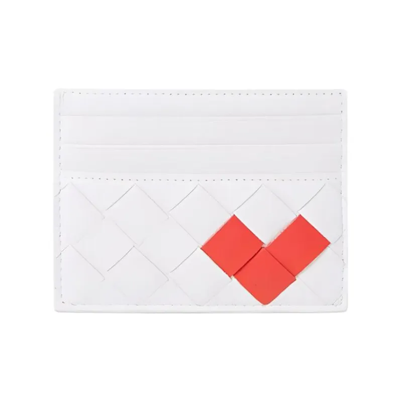 Bottega Veneta Leather Card Holder Women's White-0