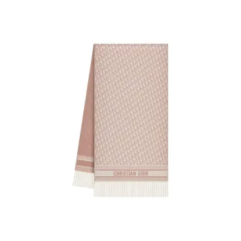 DIOR Cashmere Knit Scarves Women's Beige