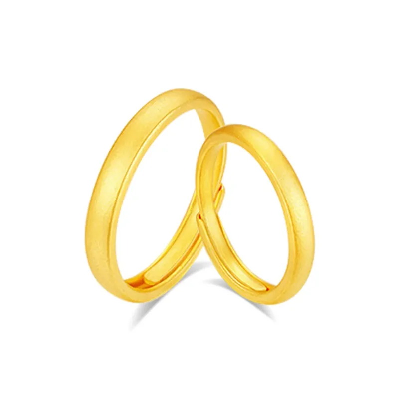 Muyan S999 Fine Silver Simple Love Ring Unisex-0