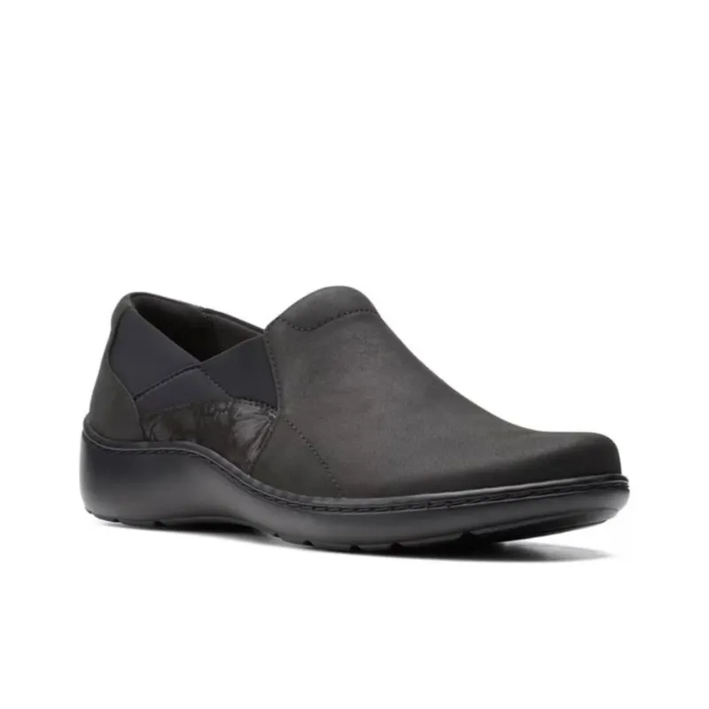 Clarks Casual Single Shoes Women's Black Narrow Fit-1