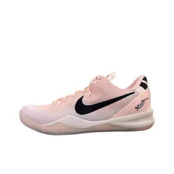 Nike Kobe 8 Anti Slip Wear Resistant Low Top Basketball Shoes Unisex Pink Black