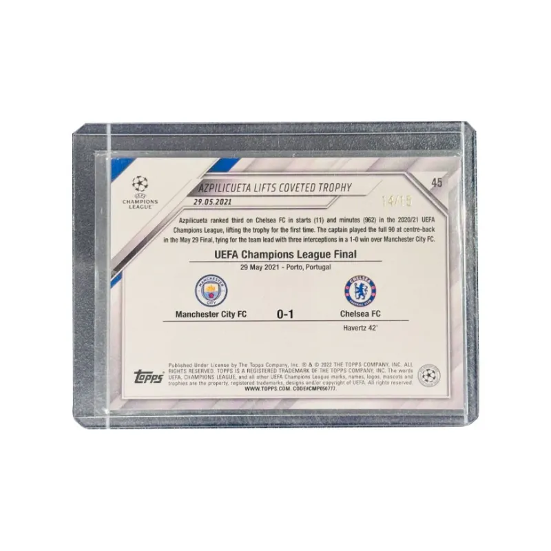 Topps Chelsea Championship Trophy 15 Page Purple Fold Celebration Teca Standard Condition Sports Cards 1 Pc-1