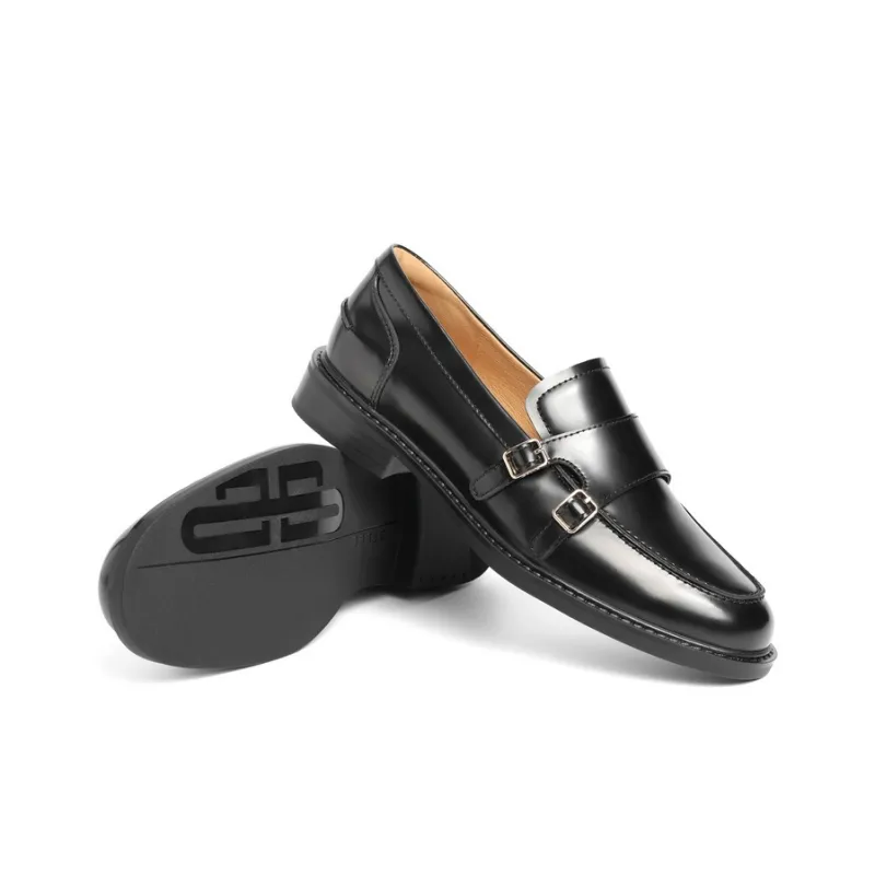 BELLE Loafers Women's Black, Red Brown-4
