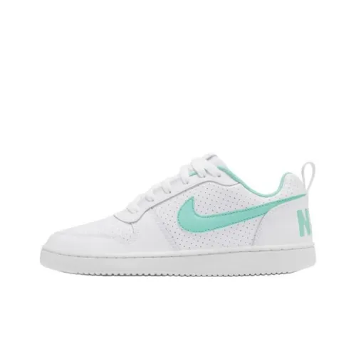 Nike Court Borough Anti Slip Wear Resistant Low Top Skateboard Shoes Women's White Green