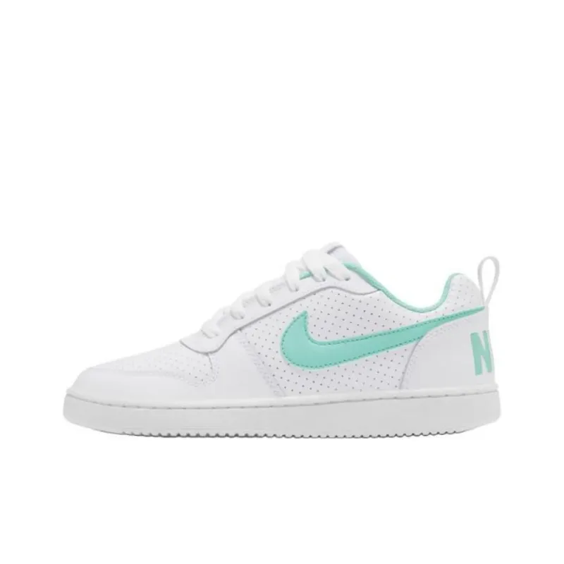 Nike Court Borough Anti Slip Wear Resistant Low Top Skateboard Shoes Women's White Green-0