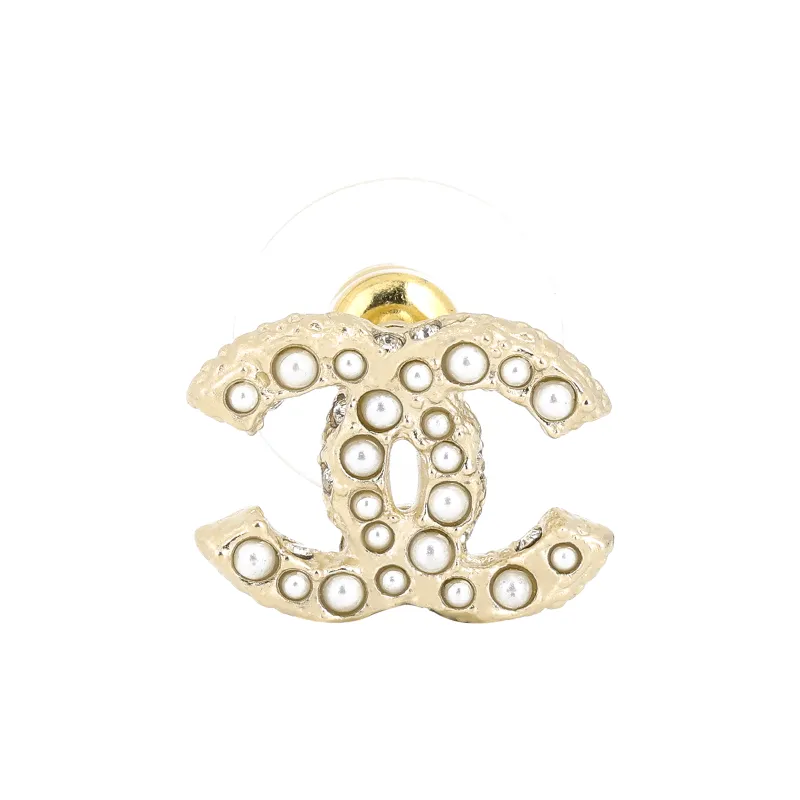 CHANEL 2000s Cc Faux pearl Earrings-0